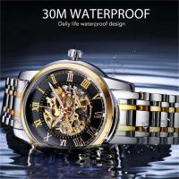 Reloj Mecánico de Calavera Hueco de Acero Inoxidable Premium Estilo Elegante para Hombres - details 3