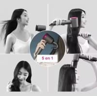 Secador de Pelo Profesional iónico Super Secador de Pelo, Diseño Innovador de Última generación Sin Aspas, Peso y Tamaño Reducidos, Con Seis Accesorios, incluye soporte de pared, Boquilla Alisadora, Flyaway, Difusor, Boquilla aire suave, Boquilla suave - details 2