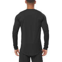 Camiseta de manga raglán para hombre, camisa de fondo de Fitness cómoda, ajustada, manga larga, Otoño, nuevo - details 3