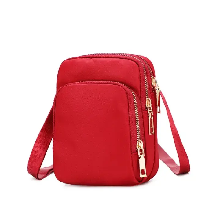 Bolso de hombro impermeable para mujer, bandolera con cremallera para teléfono móvil, multifunción, para muñeca - 1
