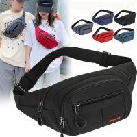 Riñonera deportiva resistente al agua, bolso de pecho cruzado de gran capacidad, Color sólido, nailon con correa ajustable - details 0