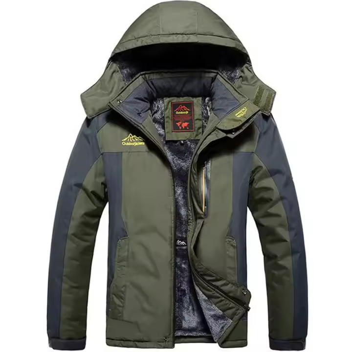Ropa de pesca de campo para hombre, chaqueta de montañismo, impermeable, resistente al viento y al frío, talla grande, al aire libre, Invierno - 1
