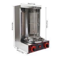Doner-parrilla de Gas Gyros para el hogar, parrilla de Kebab, parrilla de pollo Rotissiere, Parrilla Eléctrica Doner de 2 kg, parrilla de Gas, parrilla de carne, 3000W - details 1