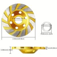 Rueda de Molienda de Diamante Turbo de Concreto 4 Pulgadas, 12 Segs, Resistente al Desgaste para Amoladora Angular - details 2