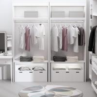 Aparador de Salón con 3 Cajones Extraíbles y Estantes Abiertos para Libros Juguetes Armario Auxiliar de Almacenamiento para Dormitorio Cocina 102x33x61,5 cm Blanco - details 5