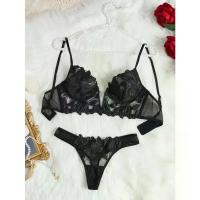 Lencería de hadas Floral de San Valentín, bragas cortas encantadoras, ropa interior Sexy, camisón elegante, ropa interior en V, conjunto breve para mujer, sujetador transparente - details 2