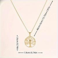 Collar con colgante de árbol de la vida para hombres y mujeres, búho universal, temperamento - details 5