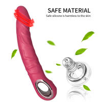 Consolador vibrador punto G con estimulador femenino pene grande tapón Anal adulto realista hombre pene Real juguetes sexuales para mujeres 10 modos - details 4