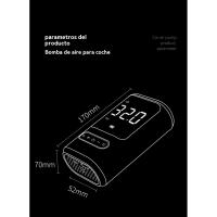Inflador de neumáticos compresor de aire portátil - bomba de aire del coche, 150 PSI bomba de aire eléctrica recargable para coches, motos, bicicletas, bicicletas de bola, con manómetro digital, luz LED, fuente de alimentación móvil - details 11