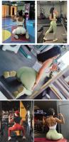 Pantalones de yoga con fruncido en el trasero para mujer, mallas deportivas de tela con sensación desnuda para gimnasio, pantalones de entrenamiento para fitness de cintura alta, medias elásticas de realce - details 0