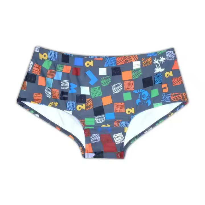 Traje de baño sexy de verano para hombre Trajes de baño cuadrados con grafiti para surf - 1