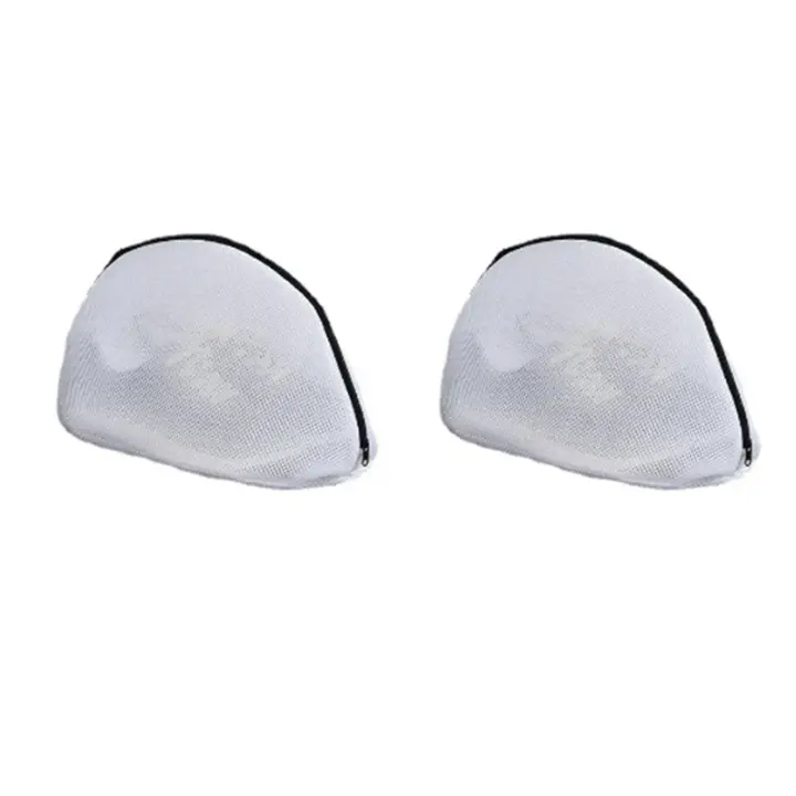 Bolsa de lavandería de malla de 2 piezas para entrenadores/botas de zapatos con cremalleras para lavadoras, bolsas organizadoras de ropa de viaje, mediana - 1