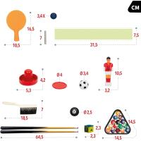 Mesa de Juegos Conversible de Madera Futbolín y Billar en Uno 12 Juegos para Niños y Adultos - details 24