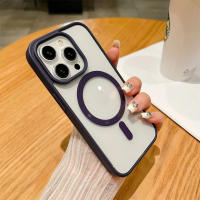 Funda de Carga Inalámbrica Magsafe de Lujo para iPhone A Prueba de Golpes, Cubierta Magnética Transparente - details 12