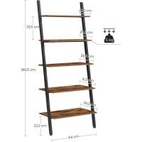 estantería de 5 Niveles, Estante Inclinado, para Sala de Estar, Cocina, Oficina, Marco de Acero, Estable, - details 1
