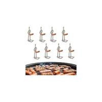 Soporte de Hot Dog de Acero Inoxidable Portátil 4 PCS para Barbacoa y Fiestas - details 2