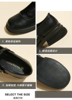 Nuevo Four Seasons Commuter francés boca ligera plataforma tacón zapatos de las mujeres británico pequeño zapatos de cuero - details 3
