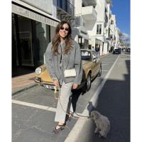 Chaqueta Bomber de manga larga con bolsillos y botones, abrigo liso - details 1