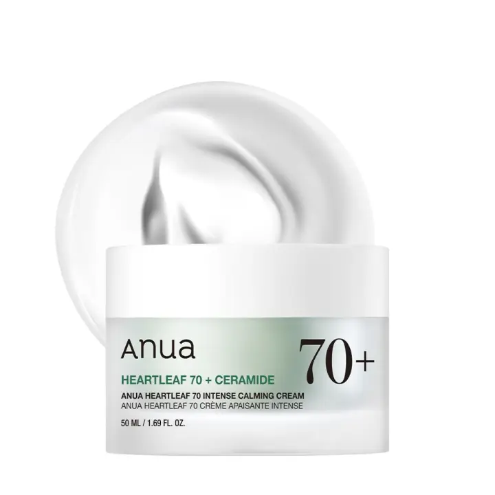 Crema Calmante ANUA 70 Cerámida, Panthenol, Extracto de Hoja de Corazón Cuidado de la Piel Coreano - 1