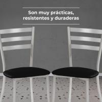 Dos sillas de cocina, metal, negro, altura de asiento 45 cm - details 5