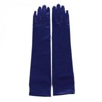 Guantes de satén para mujer, manoplas largas lisas de Color sólido, accesorios nupciales para boda, 38cm - details 0