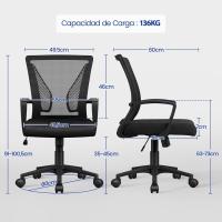 Silla de Oficina Regulable en Altura Multicolor de Malla con Función de Mecedora - details 1