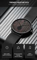 Reloj de Acero Inoxidable Impermeable de Diseño Sencillo Automático, Correa de Cuero, Marca Superior, Elegante para Hombres - details 23