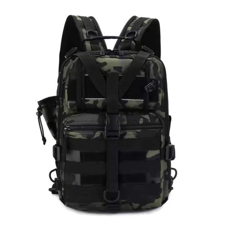 Molle táctico militar de gran capacidad para senderismo, funda para caña de pescar, mochila para hombre, bolsos de hombro para acampar al aire libre - 1