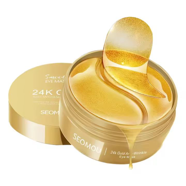 Máscara de Ojos de Colágeno de Mar y Ácido Hialurónico de Oro 24K Hidratante, Reafirmante, Anti-cirrugas, Anti-ollas Cuidado de la Piel de los Ojos - 1