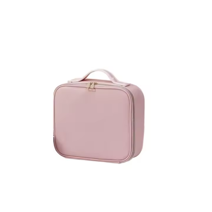 Caja LED con luz y espejo, bolso de gran capacidad, sensación de alta gama, lujoso bolso de maquillaje - 1
