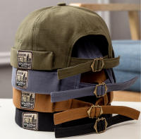 Men's Fashion Hip Hop Adjustable Metal Buckle Skull Cotton Brimless Hat Ideal Choice For Gifts - details 0