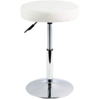 barbero Redondo Cuero PU Sala Consulta Sala Estar Barra Cocina Multifuncional Ajustable en Altura sin Respaldo Rosa - details 14