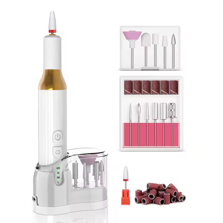 Limas eléctricas inalámbricas para Uñas de Gel, Kit de manicura recargable para mujer - 1