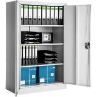 Armario Archivador, Cierre De Seguridad, 4 Alturas, Cajones Ajustables, Mueble Oficina, Acero, Puertas Reforzadas, Limpieza Sencilla, Candado De Seguridad - 140x40x90cm Gris - details 0