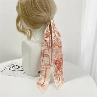 Bufanda ajustada a la moda para mujer, bolso con estampado de letras de lujo, cinta con asa, banda para el pelo, pañuelo para la cabeza para mujer, bufandas de seda de diseño para señora nueva - details 1