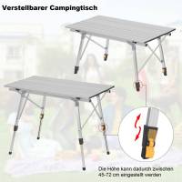 Mesa de camping, mesa plegable de aluminio con bolsa de transporte, altura ajustable - details 6