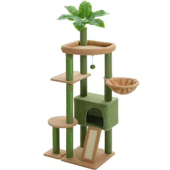 Árbol para gatos de varios niveles, rascador para interiores con postes rascadores, condominio, juguetes para gatos - 1