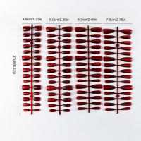 30 piezas de uñas de ojo de gato con imanes rojos, ataúdes en forma de almendra, uñas postizas cuadradas brillantes, juego completo reutilizable de puntas de uñas - details 1