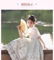 Falda de caballo de alta gama para niñas, Hanfu mejorado Ming mad, ropa fina y antigua para niños, estilo Tang, verano - details 15