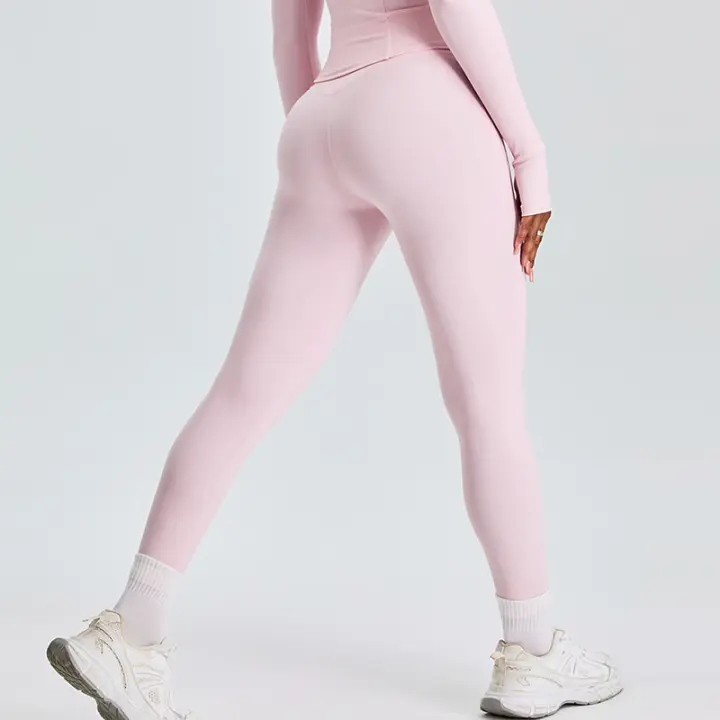 Pantalones de yoga para mujer, pantalones deportivos de cintura alta para levantar la cadera, mallas ajustadas para correr al aire libre - 1