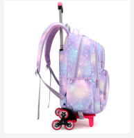 Mochila de Nylon Impermeable con Ruedas Patrón de Estampado 3 Piezas de Estuche y Carretilla - details 15