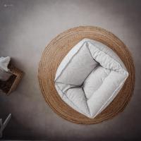 Reposapiés Salon de Lujo - [50x40x30 cm] Sofá Puf de Diseño con Relleno Incluido para Escritorio u Oficina - Taburete Bean Bag Silla Grande en Cuero Sintético Beige - details 13