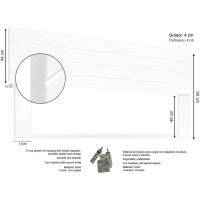 Gabo de Madera Rústico Vintage para Cama (145 x 44 cms.) Estilo Nórdico Crudo sin Pintar - details 10