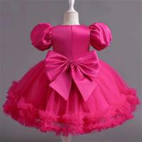 Vestido de Princesa Rosa de Esponja Primera Comunión Aniversario de Niño Fiesta de Boda - details 14