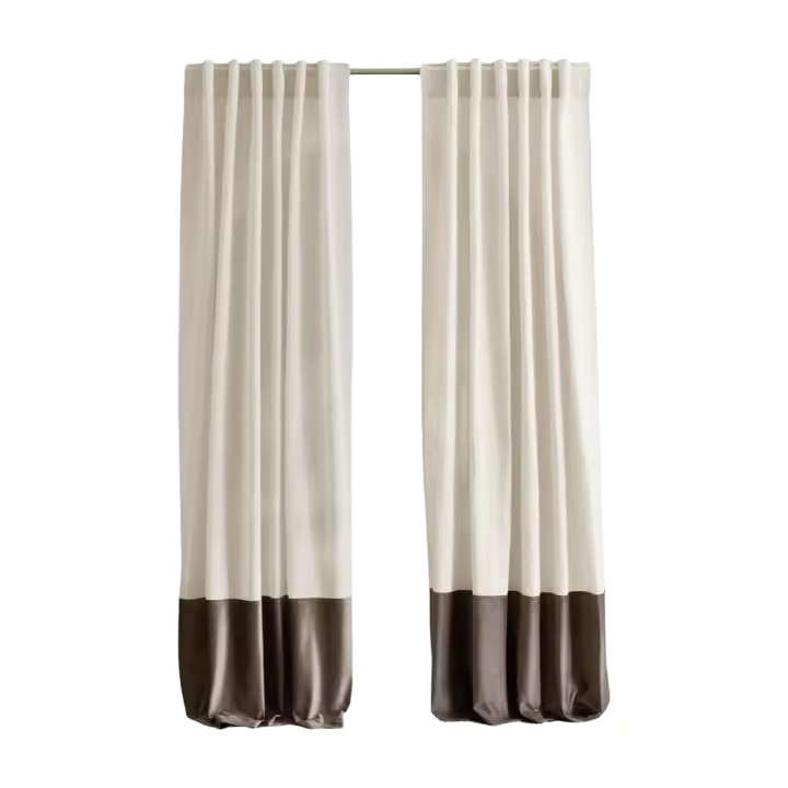 RYB-cortina de lino y terciopelo brillante para el hogar, cortinas modernas para dormitorio, Panel de sala de estar - 1