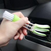 Herramienta de limpieza de salida de aire acondicionado 2 en 1, cepillo limpiador de rejilla de coche multiusos Interior de polvo - details 0