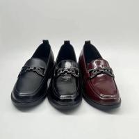 Zapatos planos de cuero negro de alta calidad para mujer, cómodos zapatos náuticos antideslizantes con punta de mula, plantillas de goma informales para varias niñas - details 2