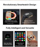 Ultra9 max reloj inteligente con Bluetooth, dispositivo con control del ritmo cardíaco, llamadas, asistente de voz, Modo deportivo, brújula, función NFC, AMOLED - details 1