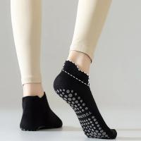 Calcetines de algodón de Yoga para mujer, calcetín antideslizante, transpirable, elástico, deportivo, exterior, 1 par - details 6