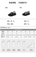 Sandalias romanas negras de suela gruesa que aumentan la altura para mujeres, uso en verano al aire libre con vestido2024Nuevas Sandalias de Playa Estilo - details 1